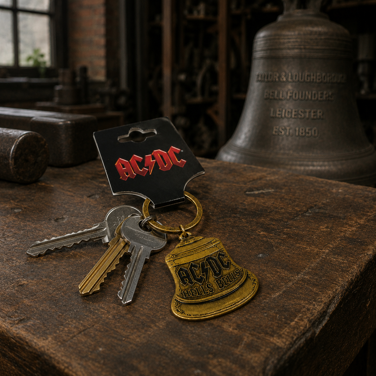 AC/DC "Hells Bells" Gold Bell Keyring